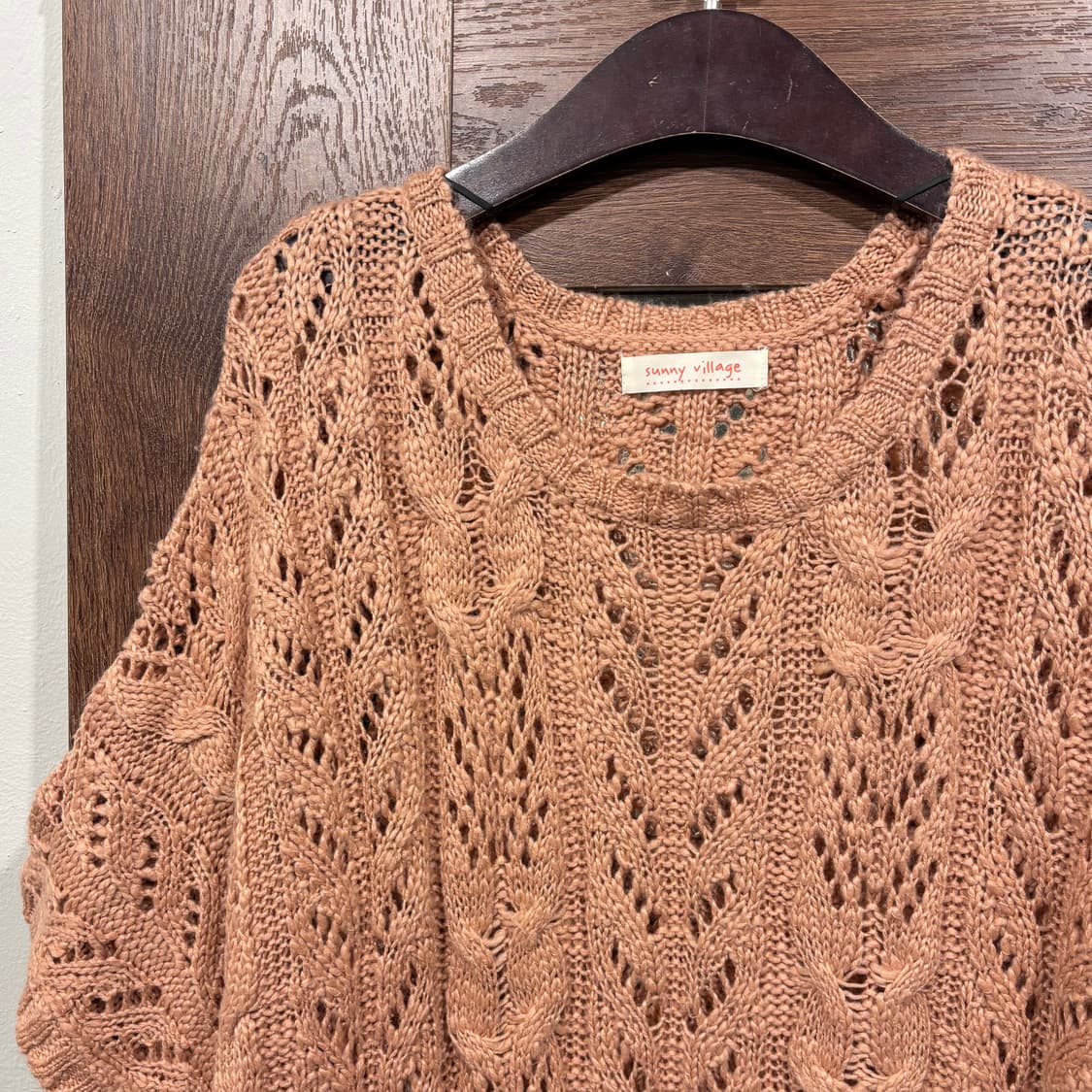 빈티지 코랄 인디핑크 모리 루즈핏 가오리 니트 상품이미지5