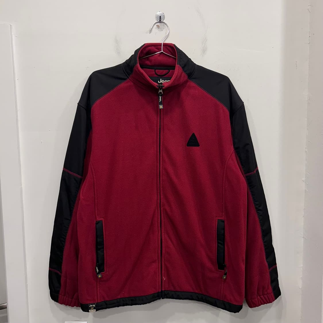 지프 나일론 배색 패치로고 경량 플리스 집업 상품이미지2