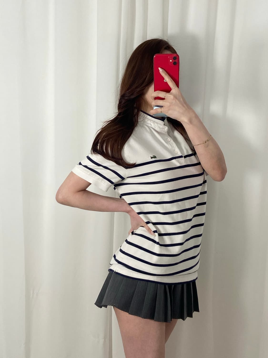 라코스테 스트라이프 차이나 카라 상품이미지3