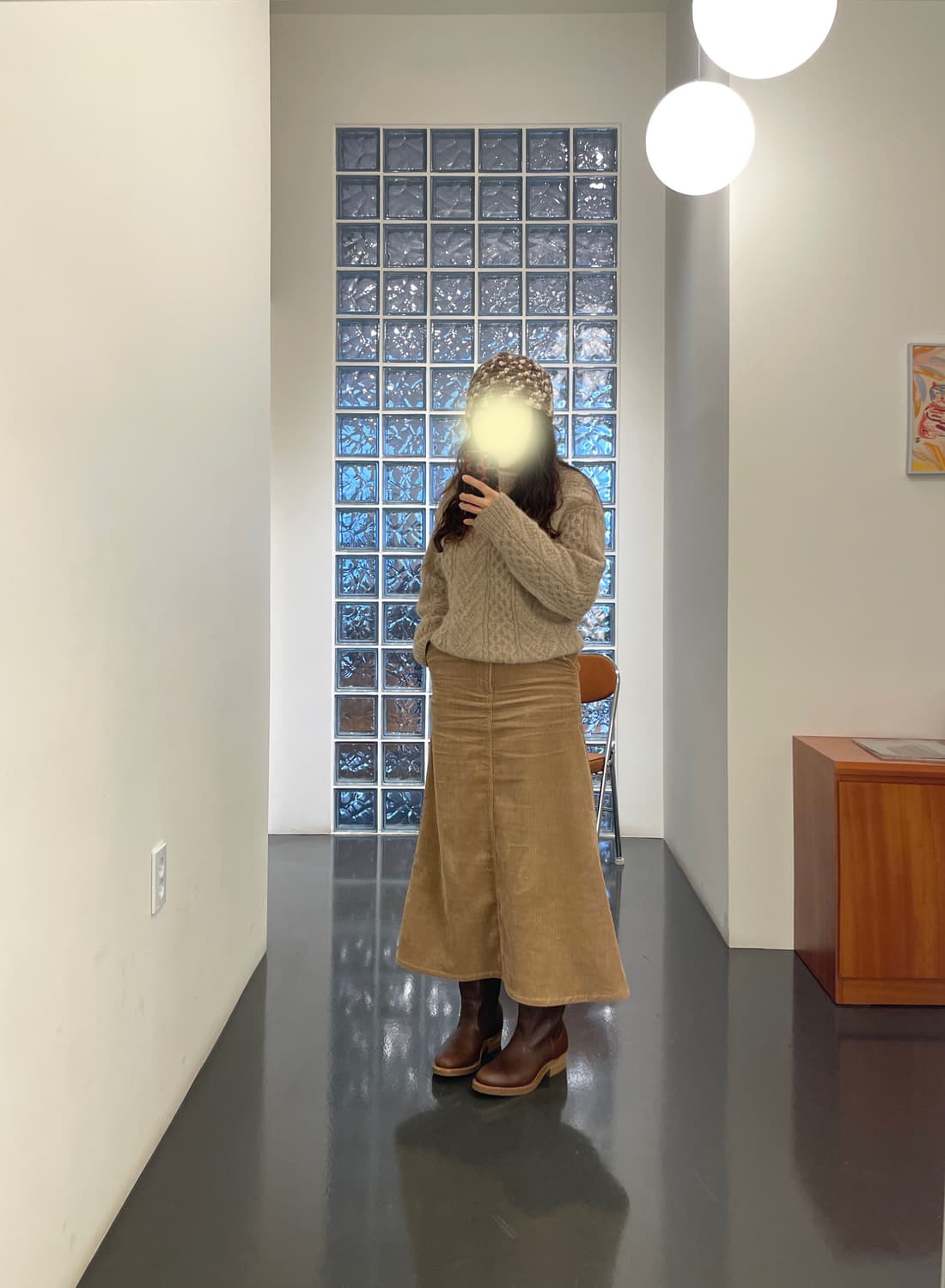 LEE x Vis 코듀로이 맥시 스커트 m 상품이미지9