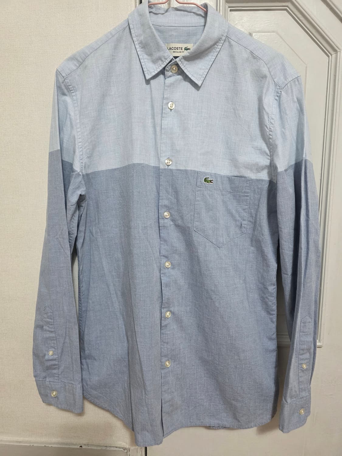 라코스테 투톤 샴브레이 셔츠 95 상품이미지1