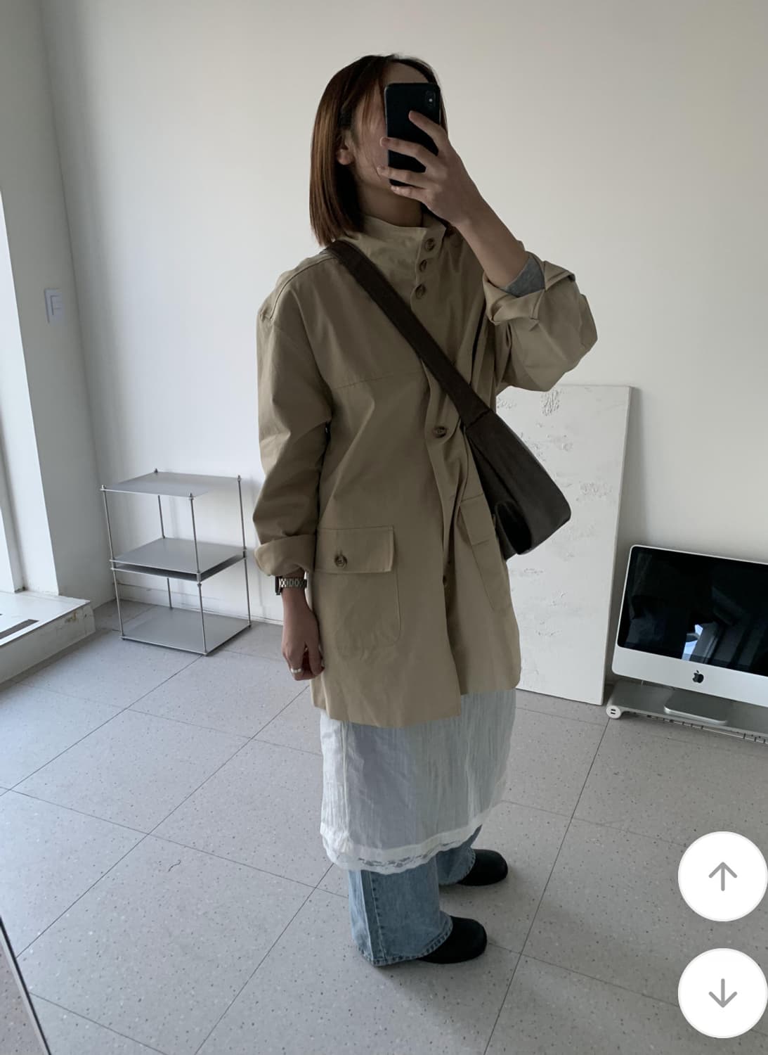 하프 오버핏 트렌치 워크 자켓 상품이미지4