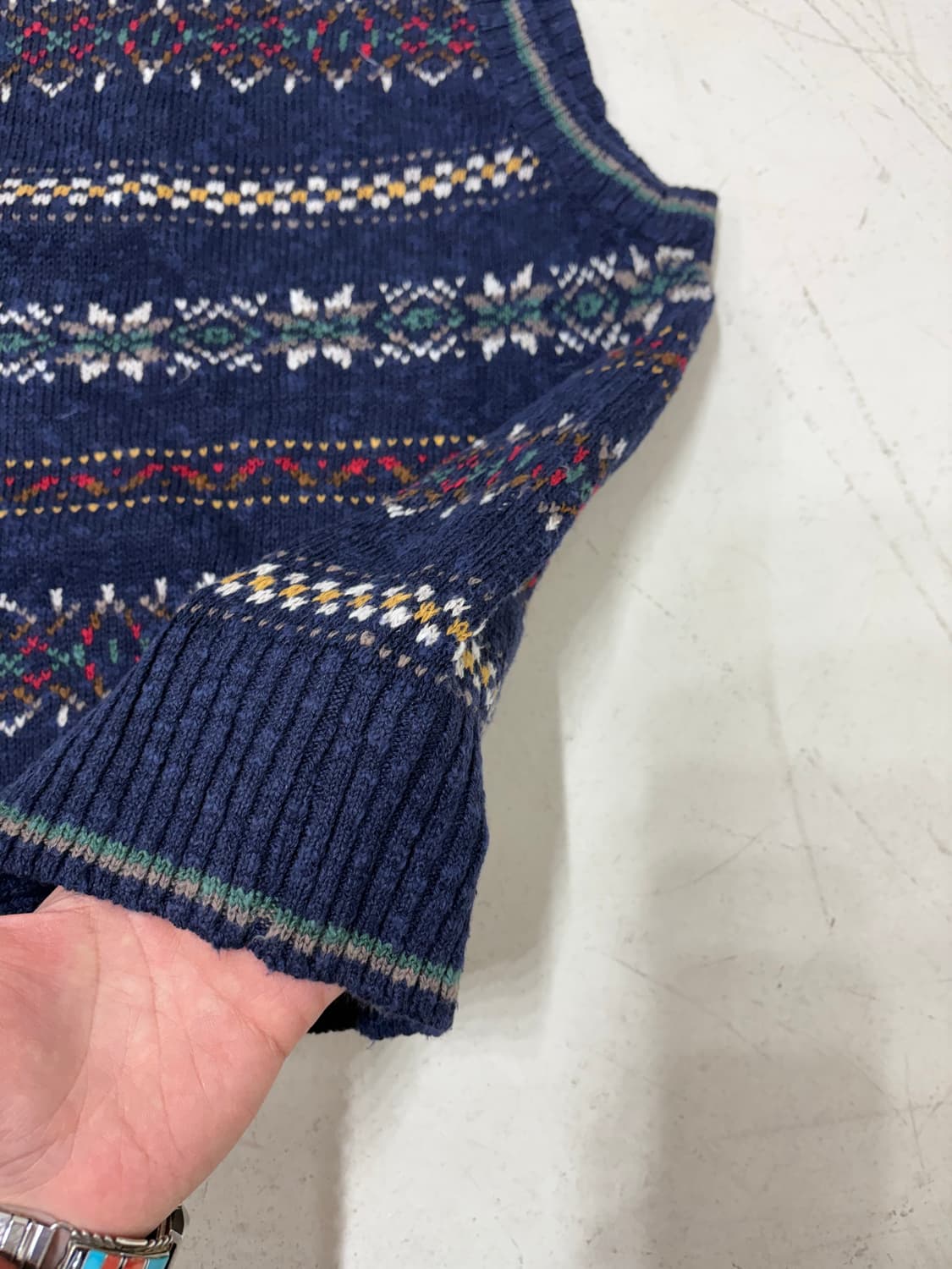 80’s LL Bean Fair isle knit  Vest. 상품이미지6