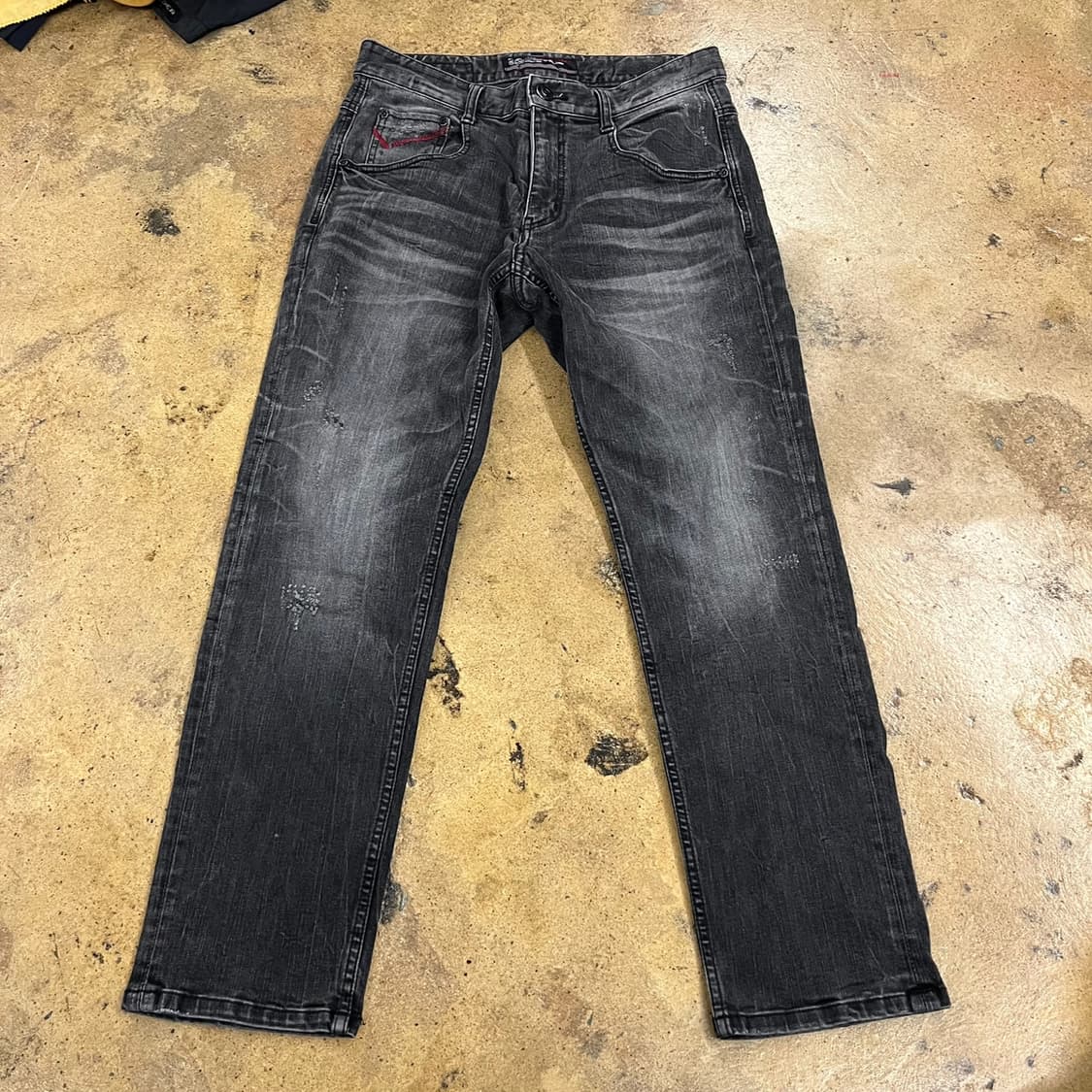 [정품] 후부 블랙 워싱 데님 청바지 b10 상품이미지2