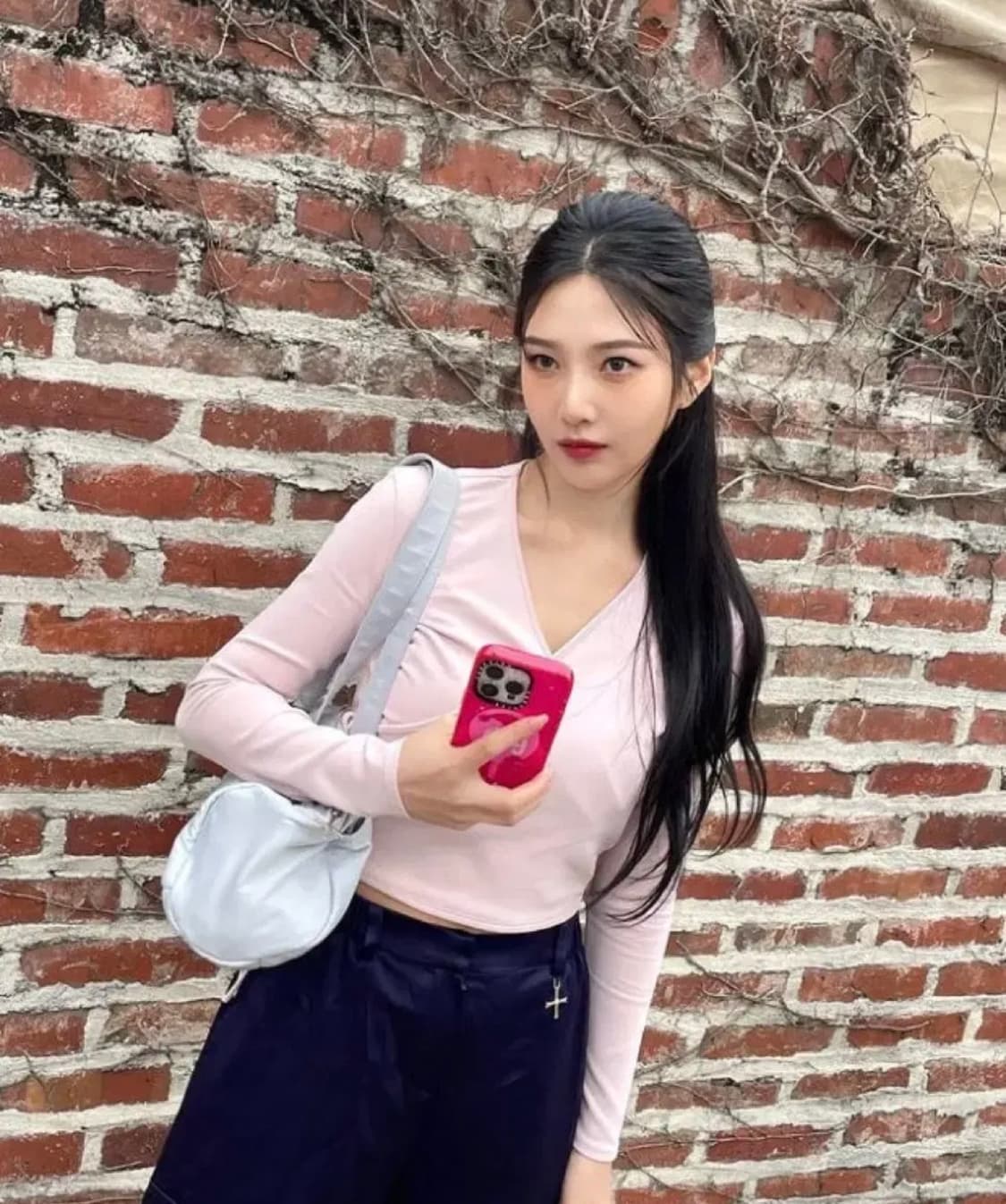 카하라 카고 팬츠 발레코어 레드벨벳 조이 착용 kahara 바지 상품이미지1