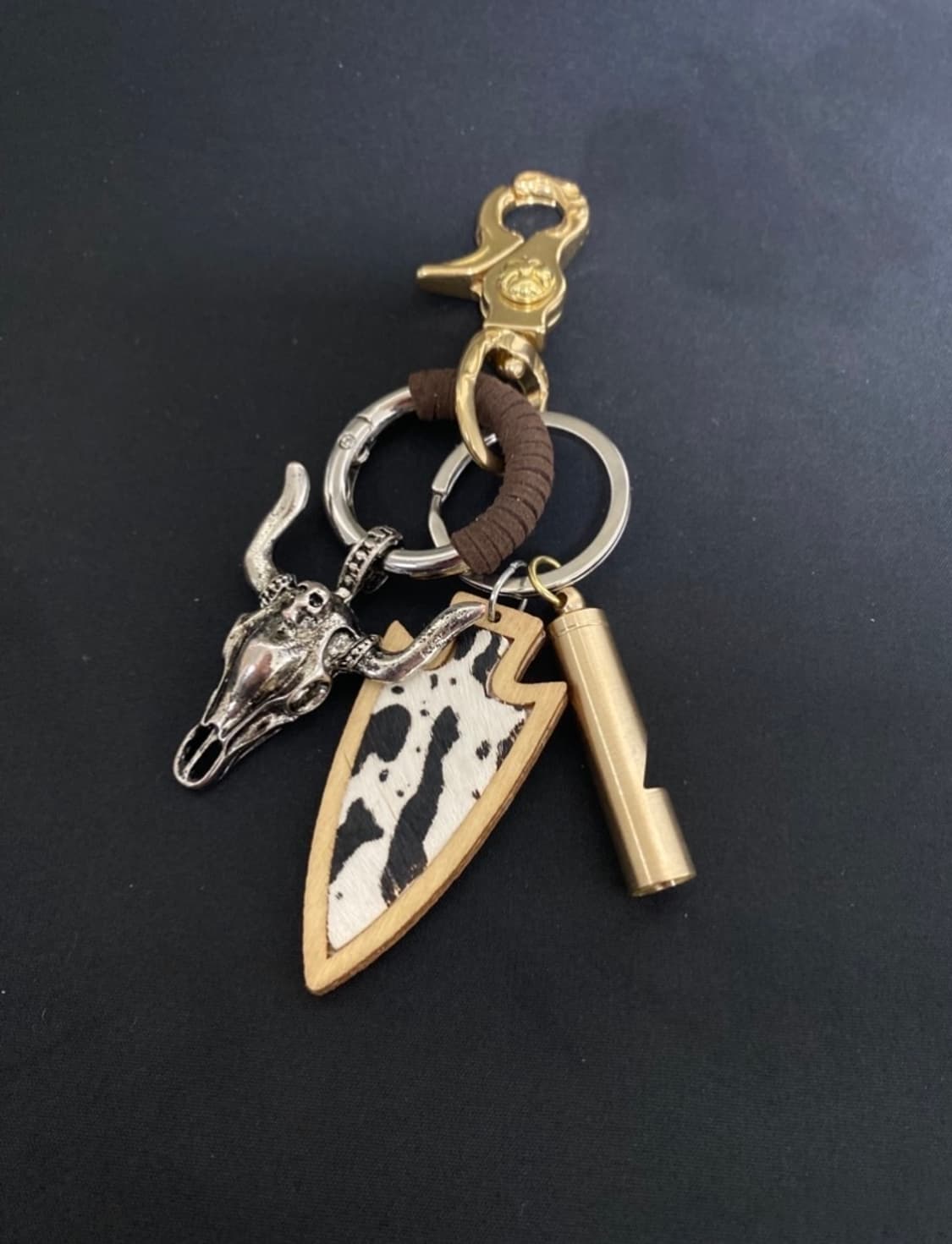 빈티지 bull skull 키링 상품이미지1