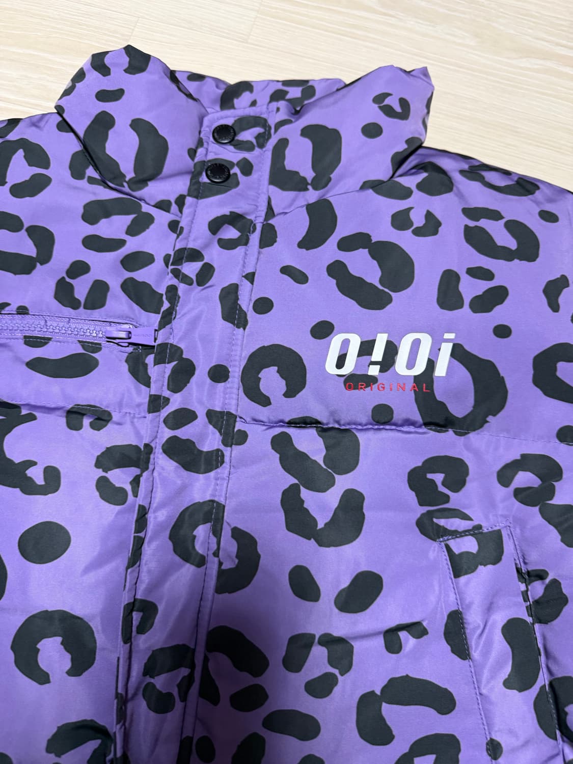 OIOI 패턴 패딩 자켓 퍼플 상품이미지8