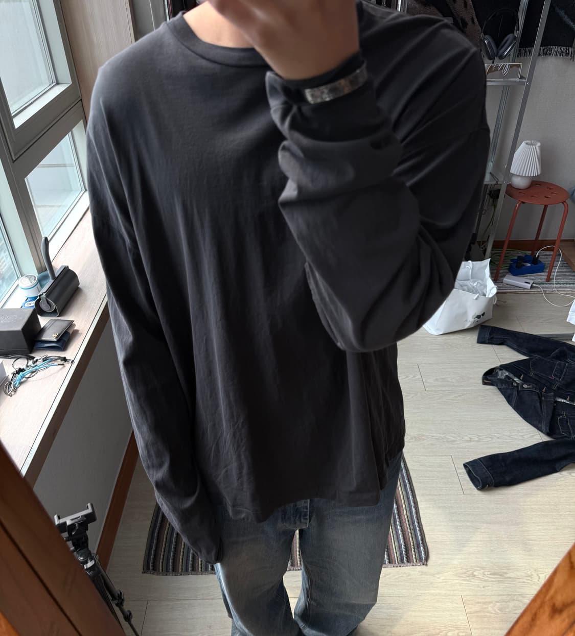 렉토 오버레이 롱슬리브 티셔츠 상품이미지1
