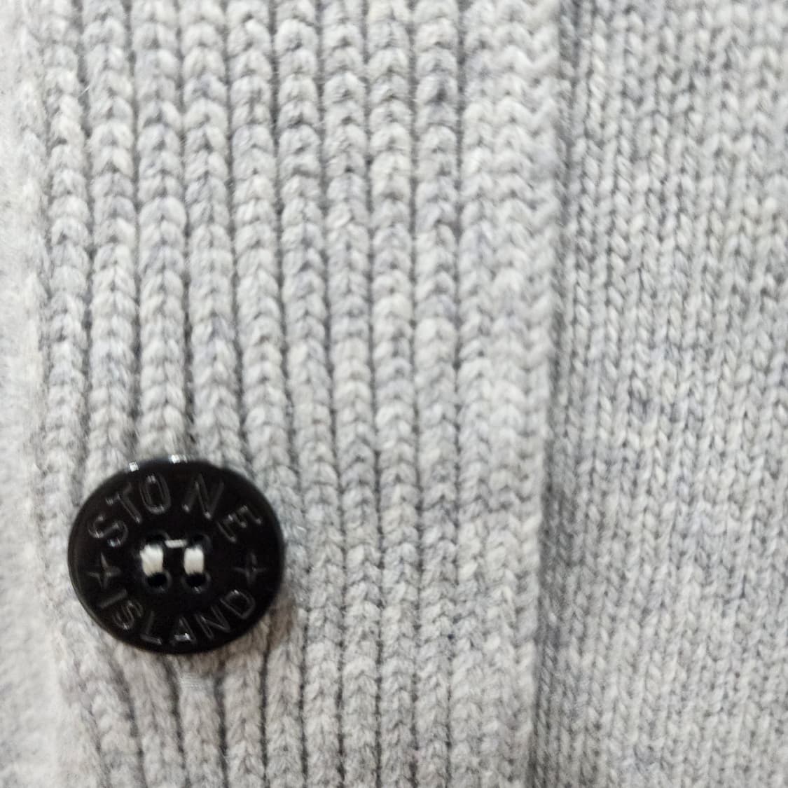 스톤아일랜드 와펜 하이넥 니트 버튼 가디건 M 그레이 상품이미지3