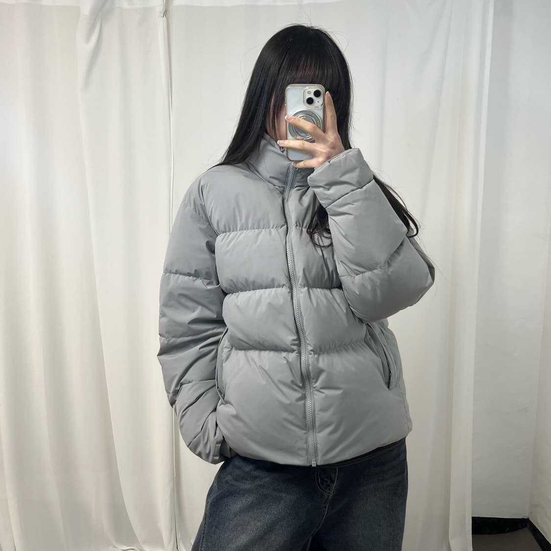 Lafudge Store 700 Fill Power Gray Puffer 상품이미지1