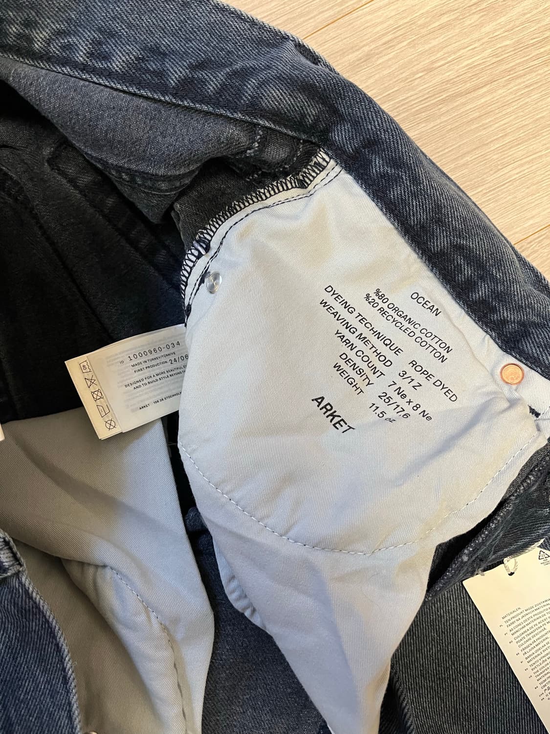 (새상품) 아르켓 오션 루즈테이퍼드핏 데님 청바지 상품이미지5