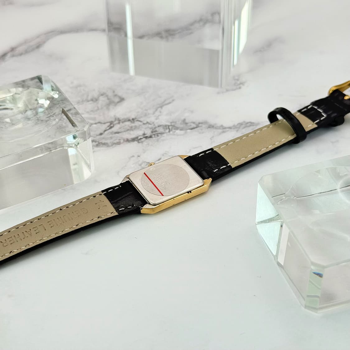 80s90s 빈티지 세이코 미니멀 골드 탱크 워치 상품이미지8