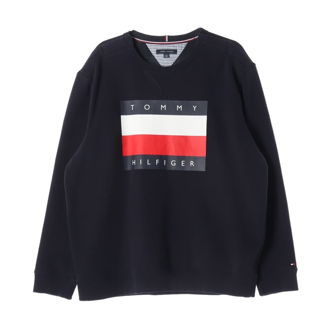 타미힐피거 네이비 빅로고 기모 맨투맨 XXL 상품이미지1