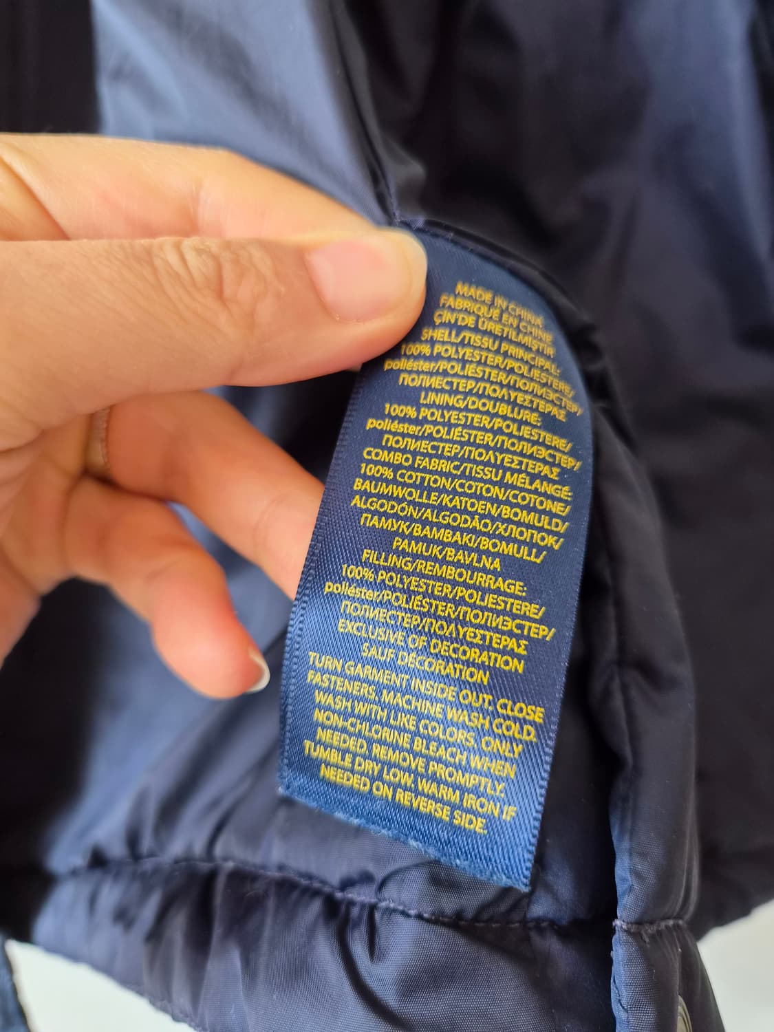 폴로랄프로렌 키즈 네이비퀄팅자켓 L(14-16)여성가능 상품이미지8