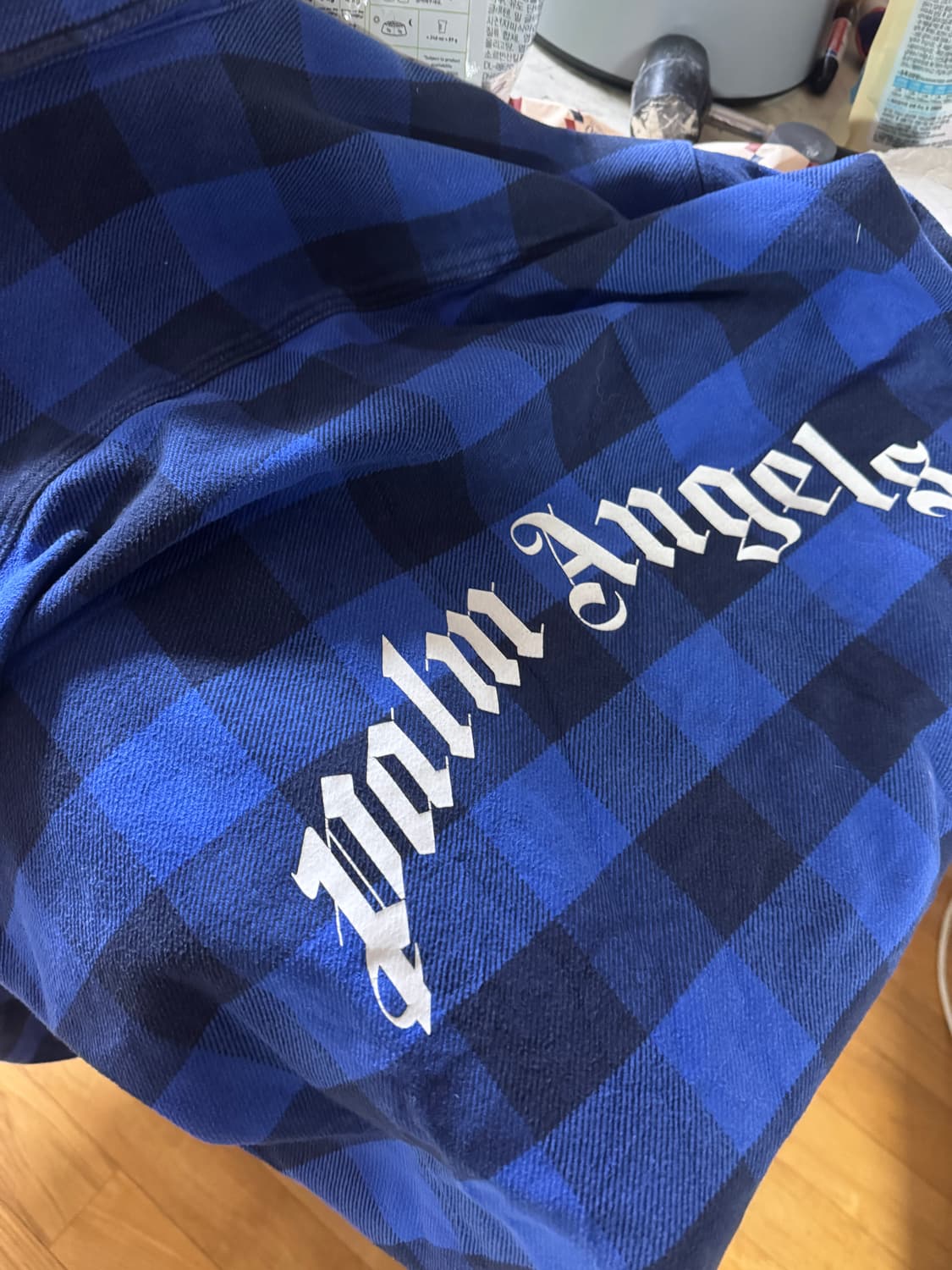 팜엔젤스 블루 플란넬 셔츠 자켓 M 상품이미지6