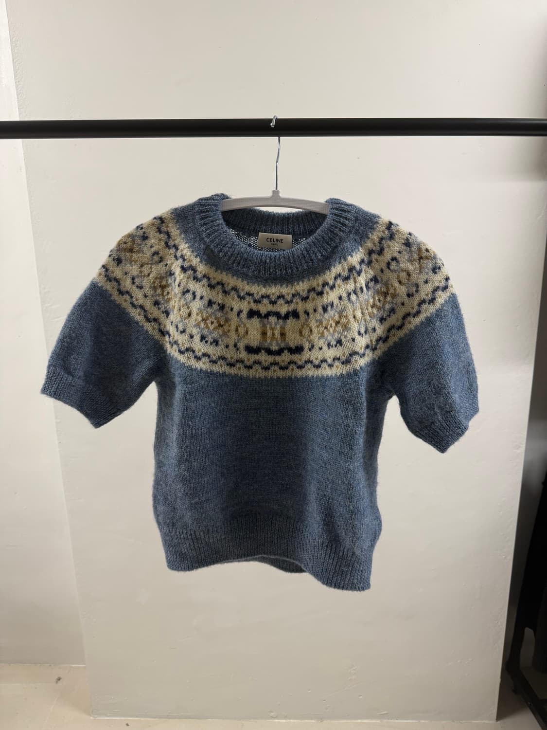 (S) 셀린느 트리오페 양모 니트반팔 상품이미지1