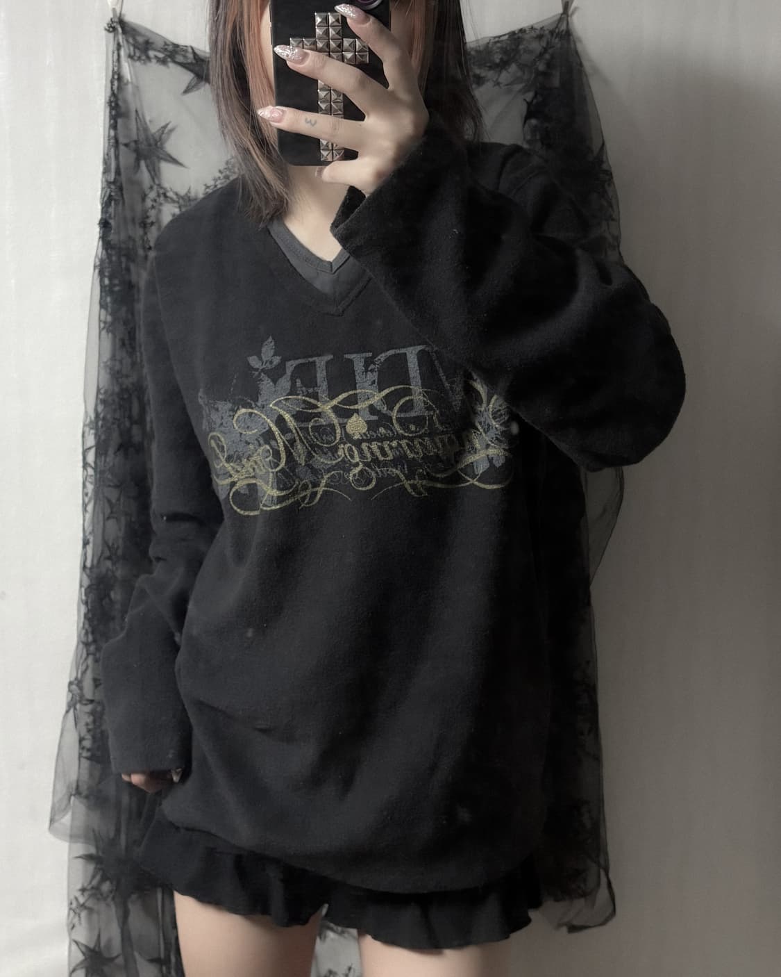 펑크 y2k 루즈 스웻셔츠 상품이미지1