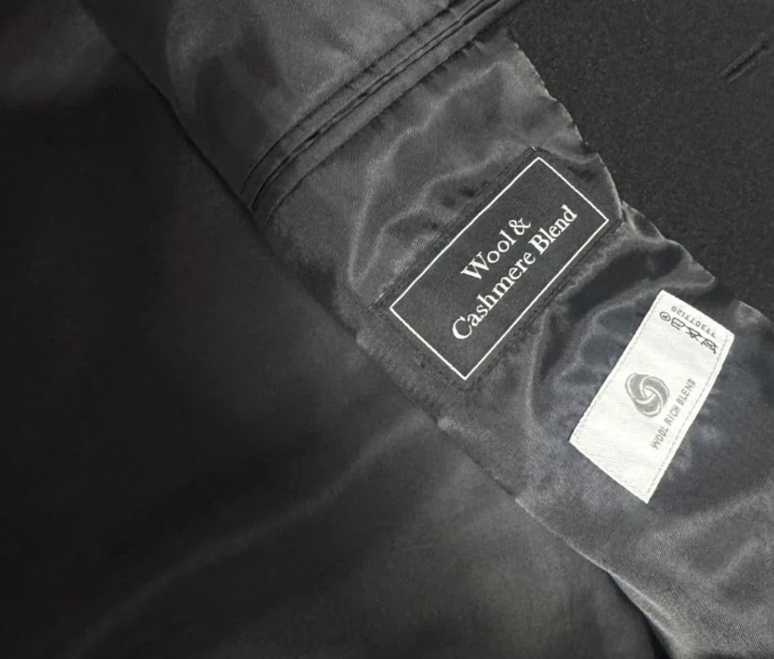 인사일런스 캐시미어 블렌드 싱글 코트 블랙 ‘ 상품이미지4