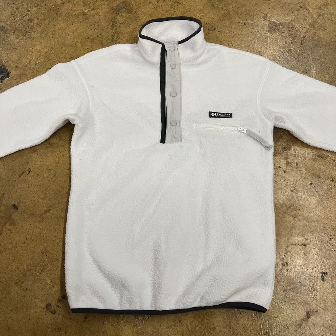 [정품/XS] 컬럼비아 화이트 플리스 풀오버 b17 상품이미지3