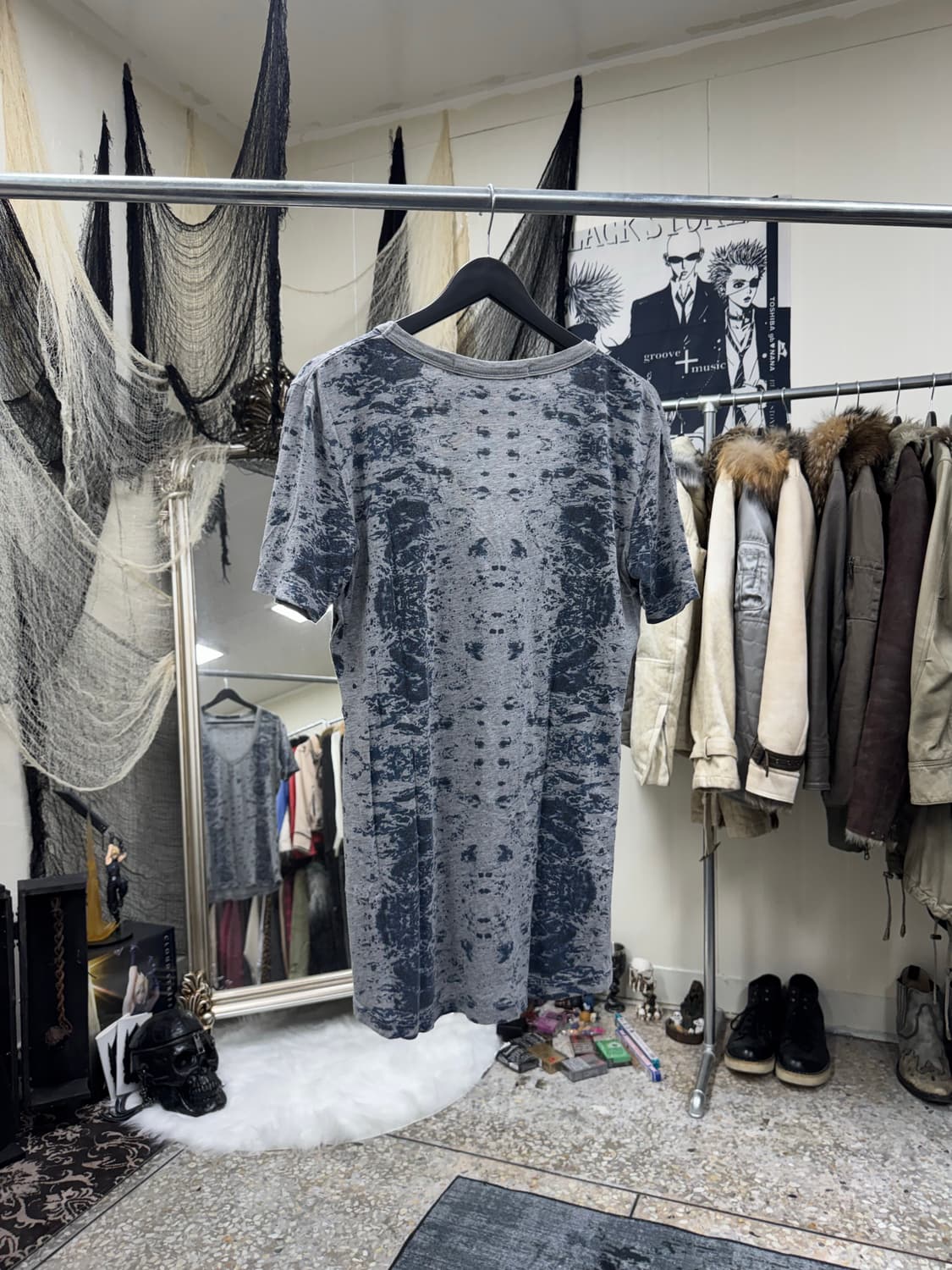 No id 00s marbling printing top 상품이미지6