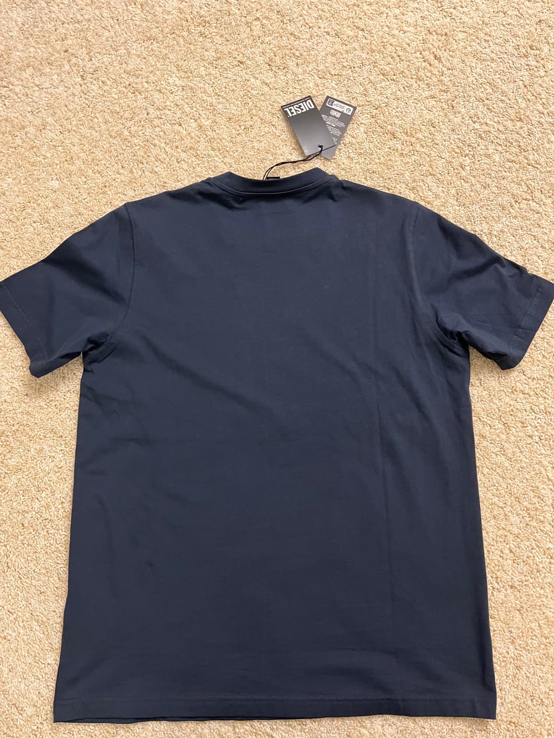 [새상품] 디젤 T-저스트 톤온톤 반팔 티셔츠 미드나잇 블루 M (정품) 상품이미지3