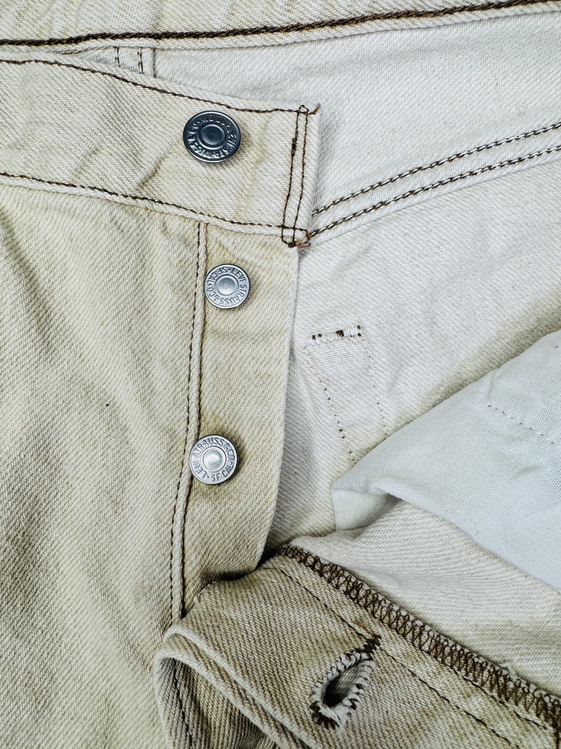 빈티지 90s 리바이스 501 아이보리 34/30 상품이미지3