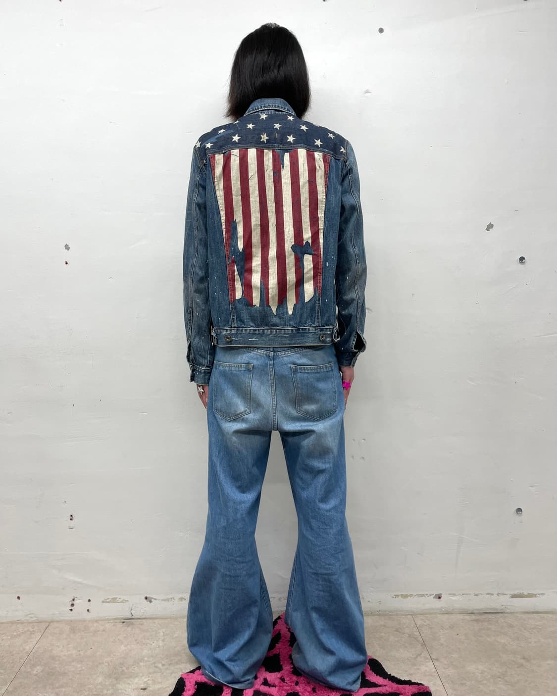 American flag washing denim jacket 상품이미지4