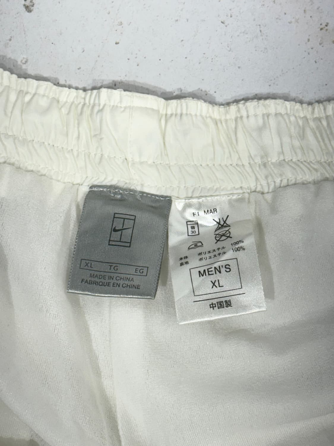 90s 나이키 화이트 테니스 로고 네이비 사이드 라인 와이드 트랙 팬츠 상품이미지7