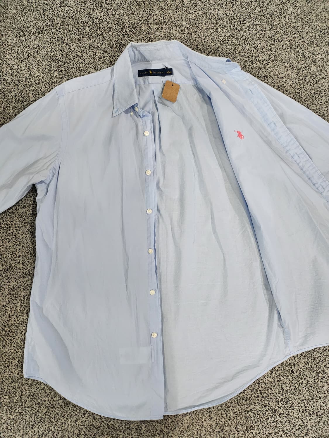 **폴로 랄프로렌 라이트 블루 셔츠(175/96)M 상품이미지3