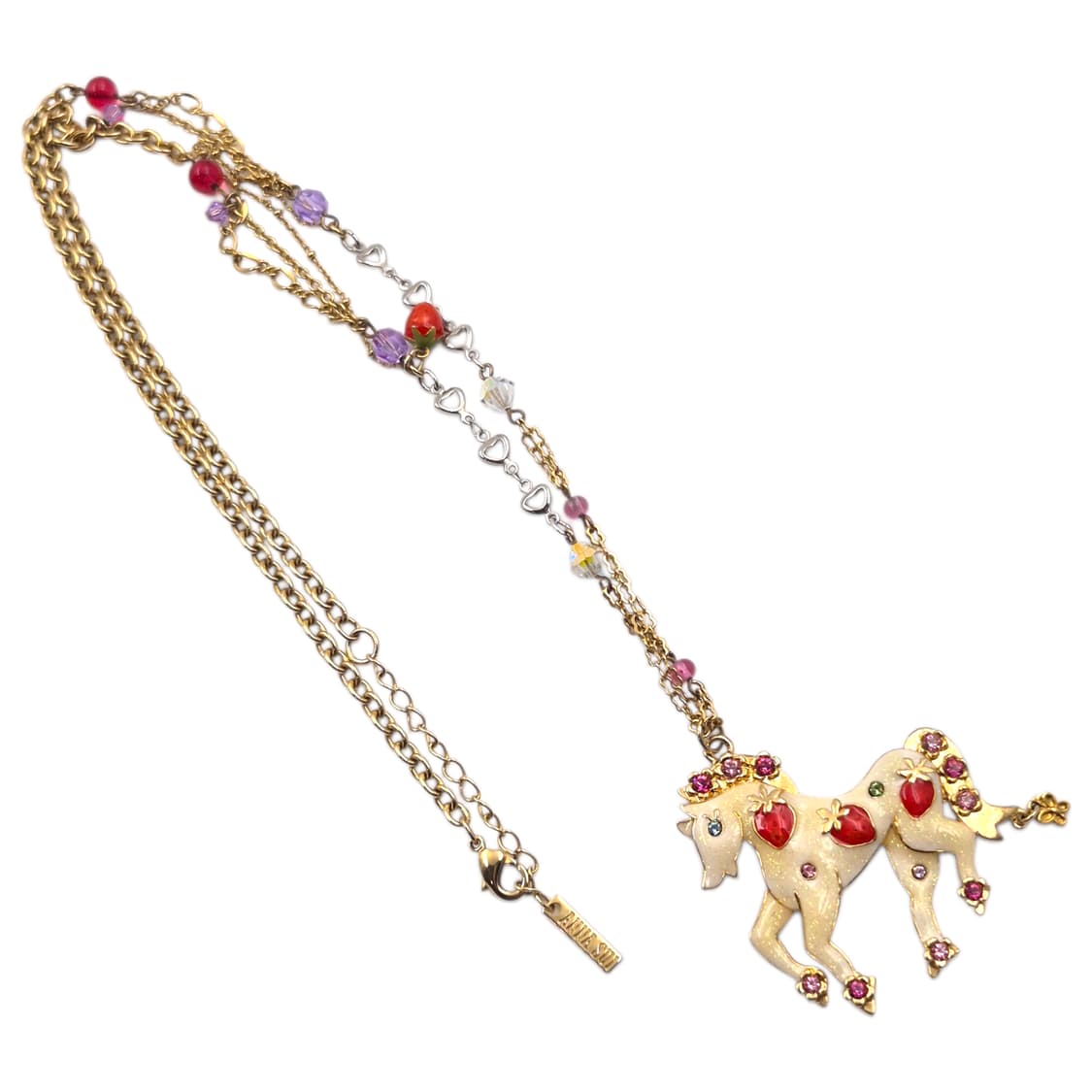 안나수이 컬렉션 유니콘 딸기 레이어드 목걸이 상품이미지2