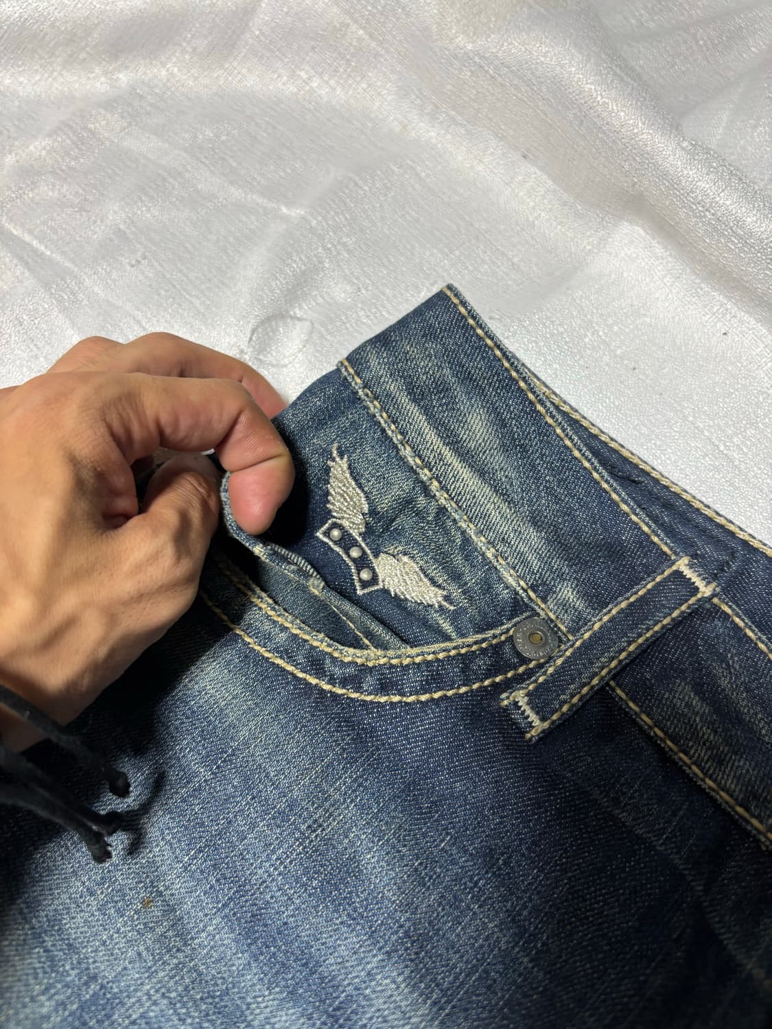 “Robins Jeans”Y2K Patchwork Detail Pants 상품이미지10