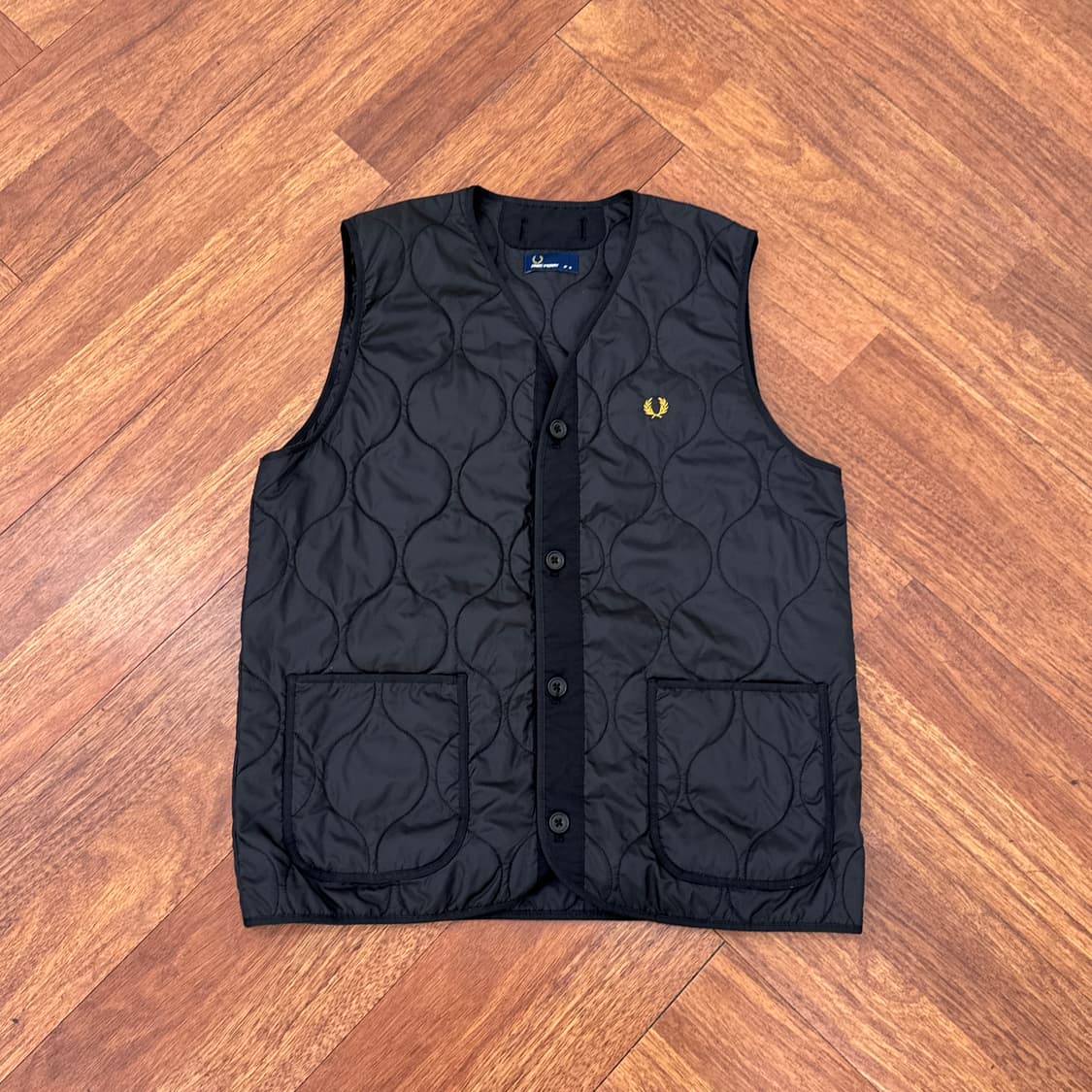 M(100) 프레드페리 퀼팅 베스트  상품이미지1