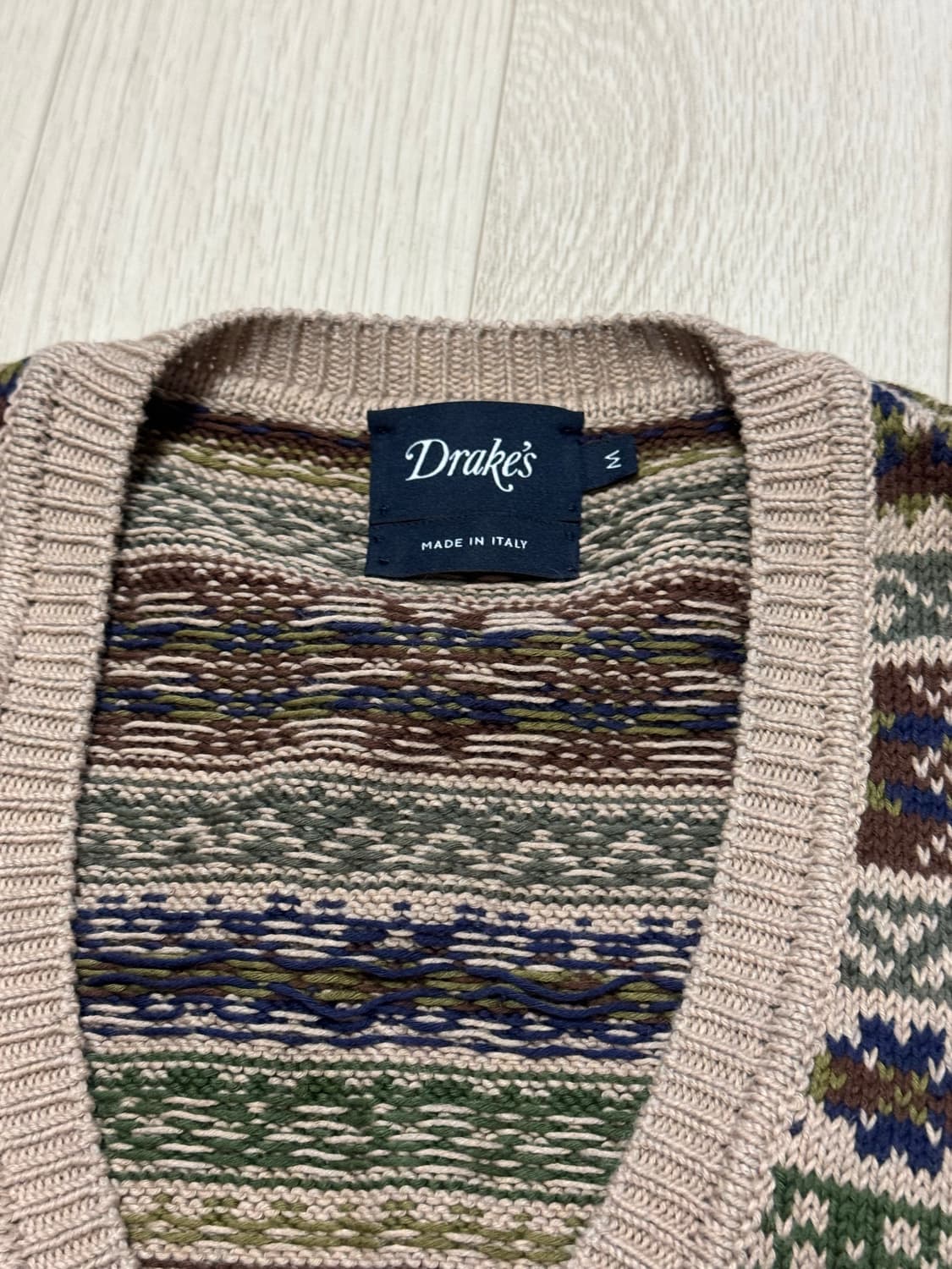 드레익스 코튼캐시미어 페어아일 니트 베스트 M 상품이미지2