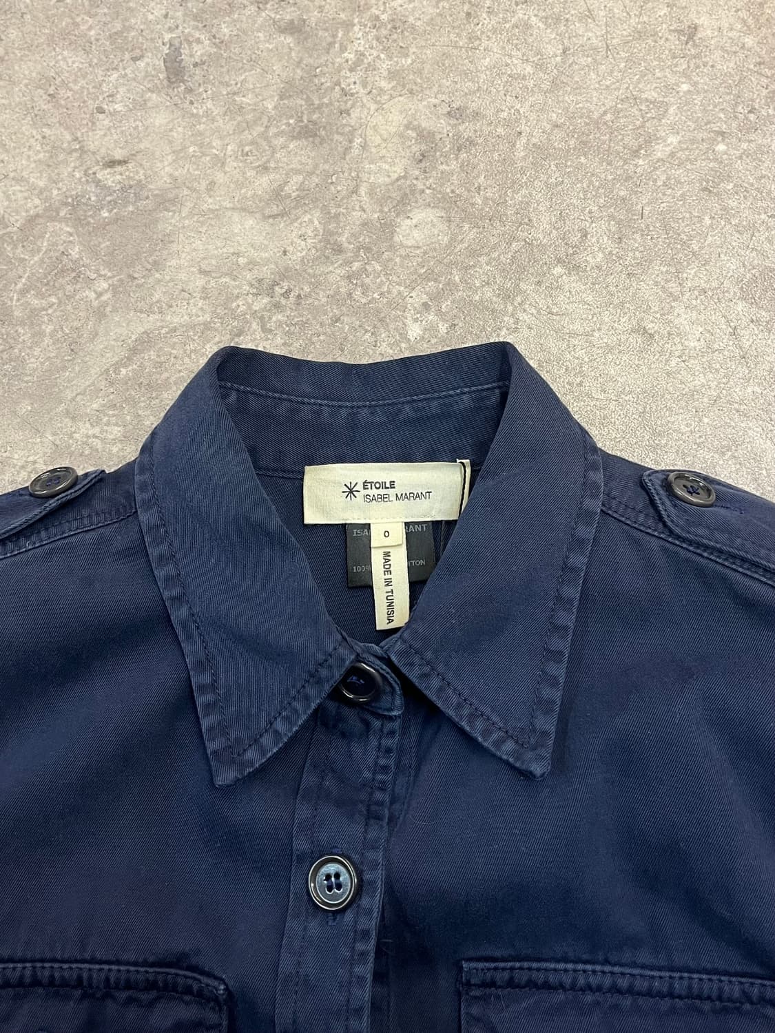 이자벨마랑 에투알 코튼 워크 자켓 네이비 #csz2195 상품이미지4