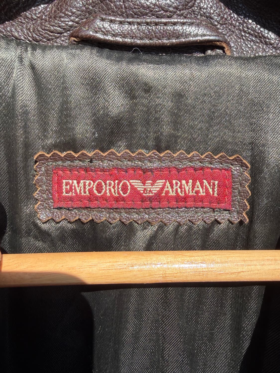 90s 엠포리오 아르마니 레더 카코트 상품이미지4