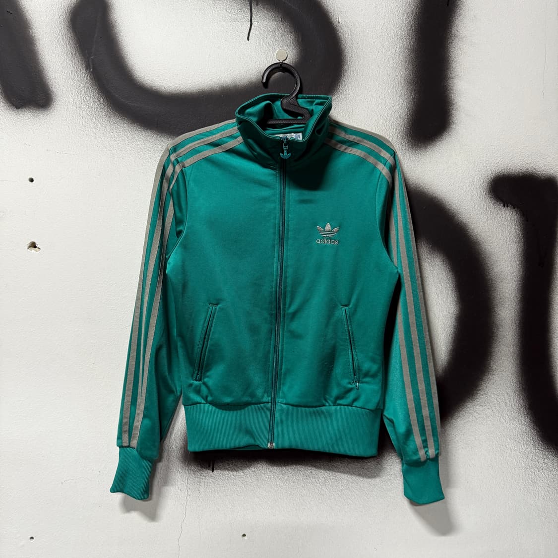 레어 아디다스 파이어버드 민트 , 그레이 배색 집업 져지 자켓 상품이미지1
