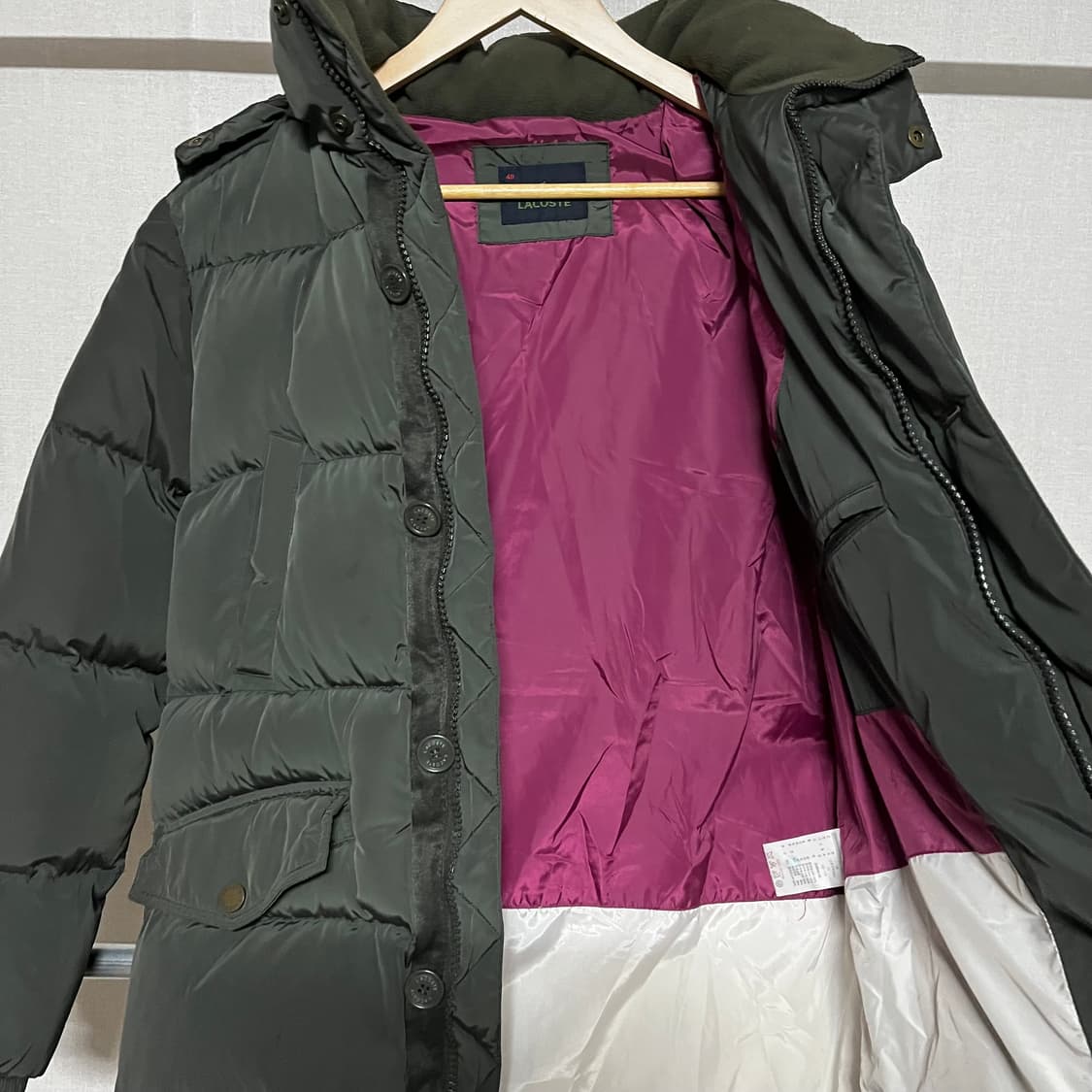 라코스테 카키 패딩 48사이즈 상품이미지10