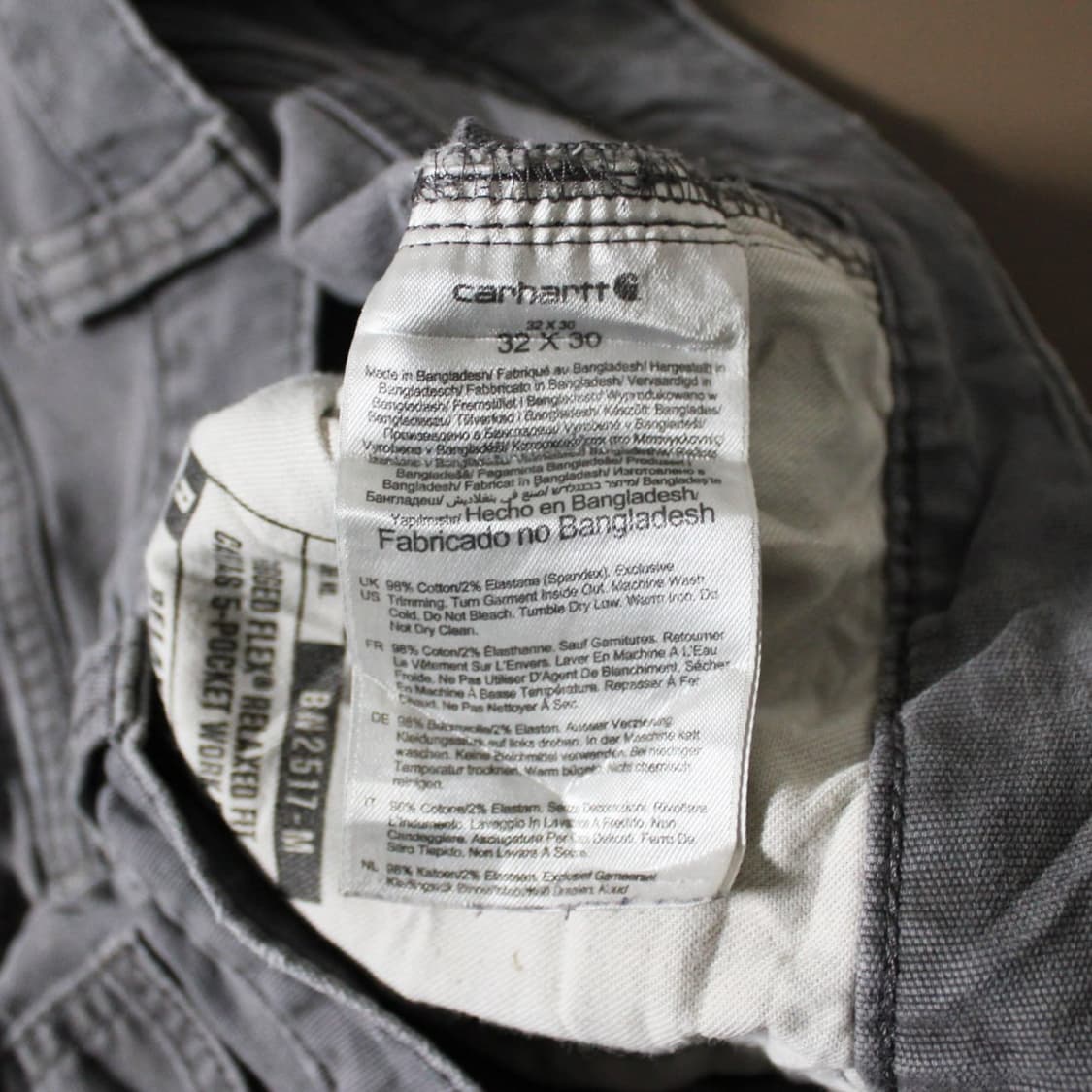 Carhartt 칼하트 스트레치 그레이 워크 데님 팬츠 상품이미지6