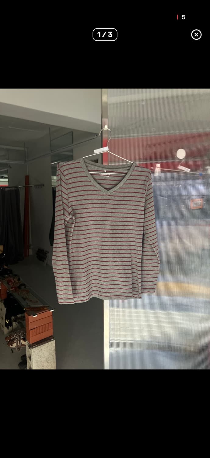 스트라이프 롱슬리브 상품이미지1