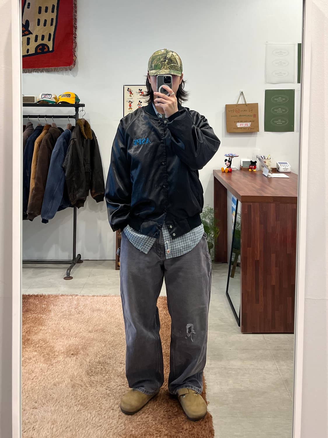 90s HartWell 하트웰 ASPE 스타디움 새틴 자켓 (USA) 상품이미지2