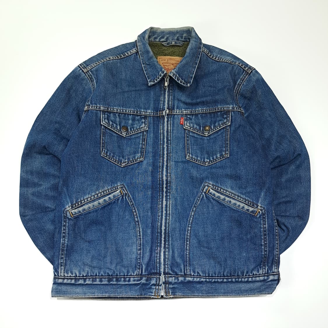 CL235 L 리바이스 90s 튀니지판 쉐르파 지퍼 트러커 자켓 상품이미지1