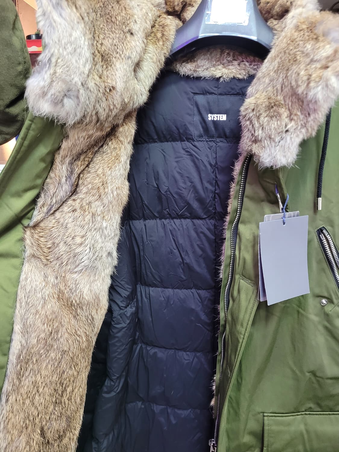 System 시스템 롱 야상 거위털 패딩 (새상품) 상품이미지5