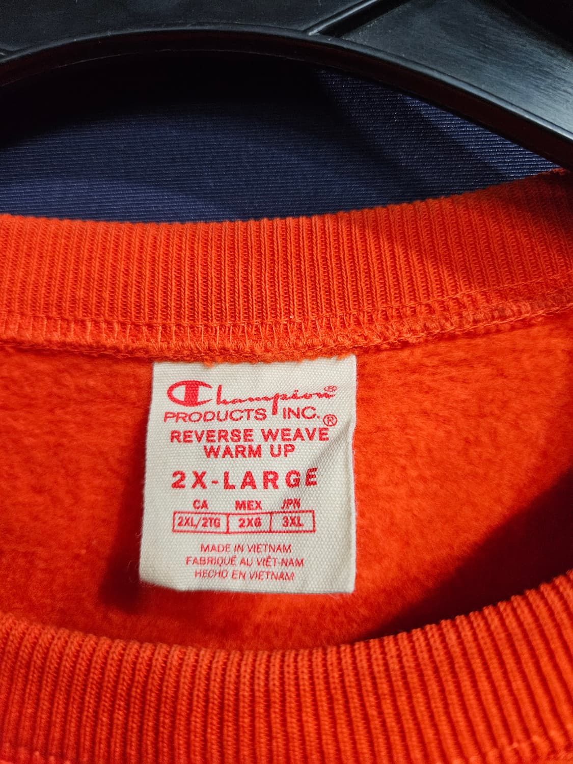 챔피온 오렌지컬러 남성 110 기모 맨투맨  상품이미지3