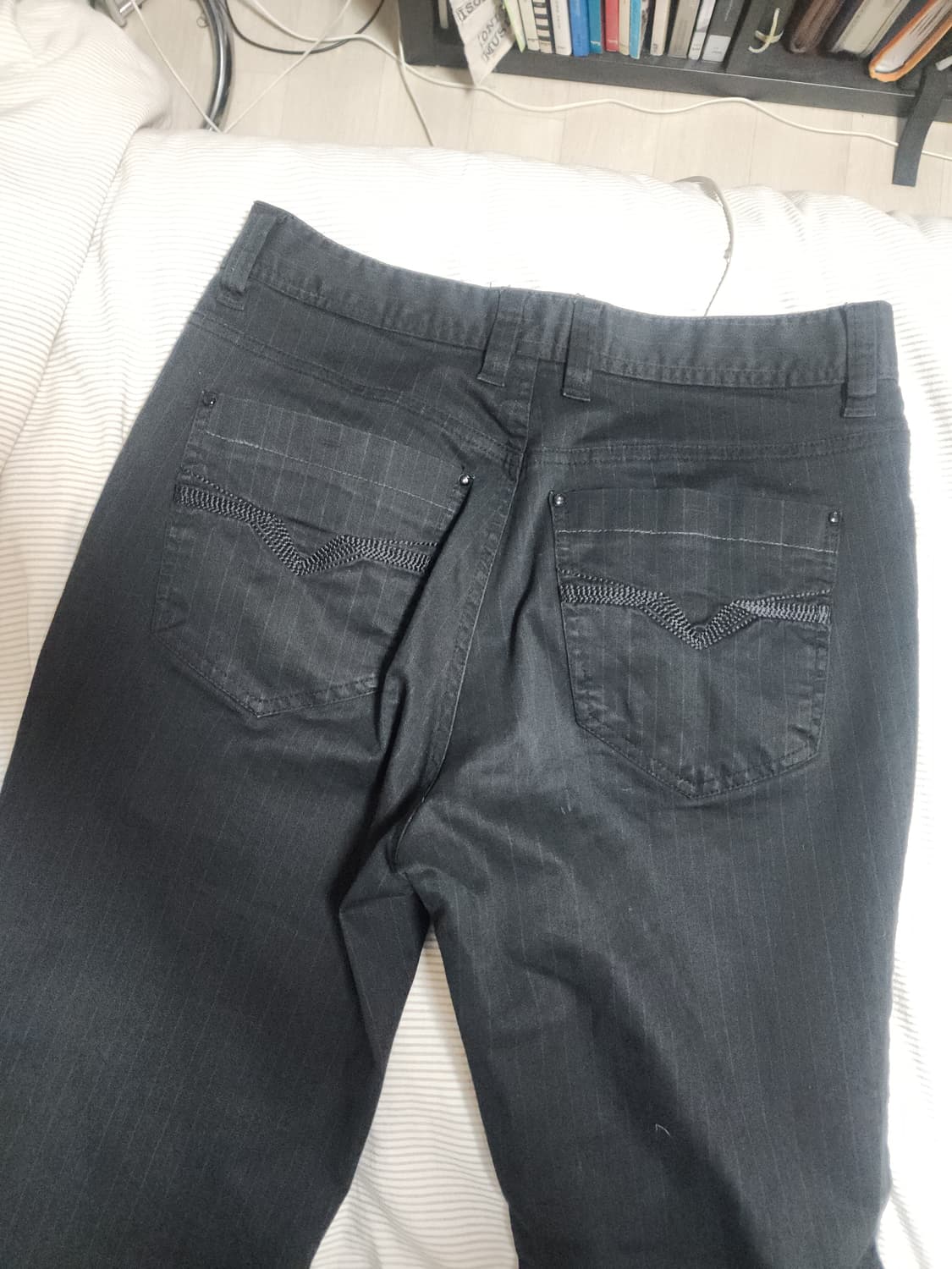 edwin black pinstripe pants 상품이미지5