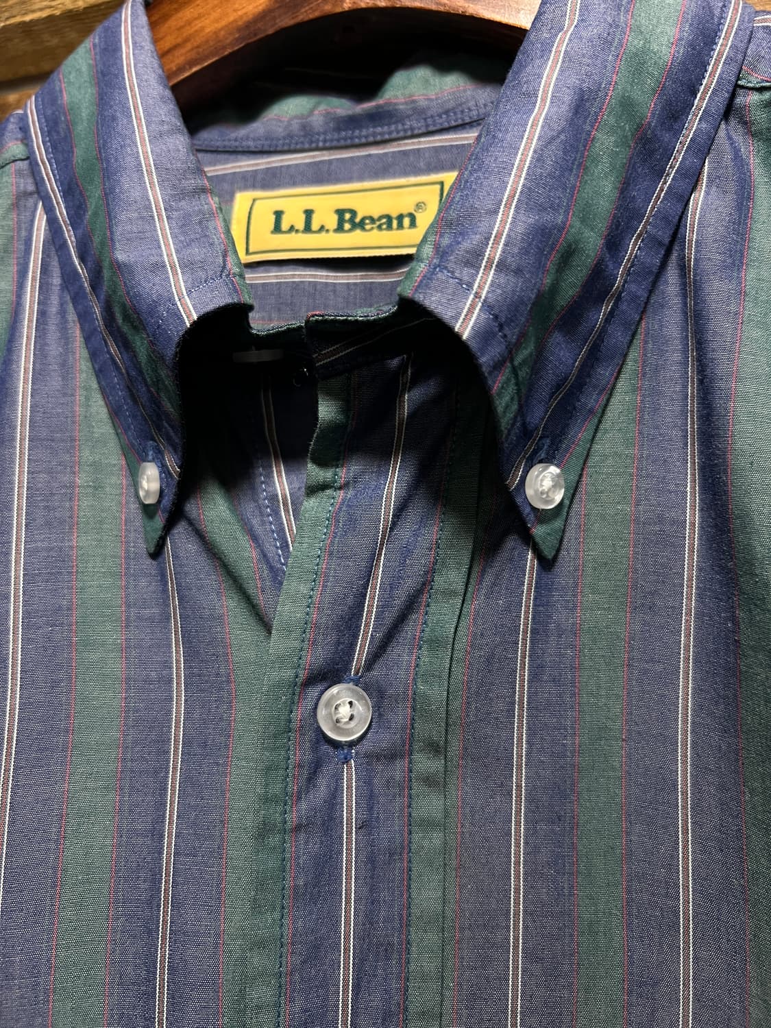 [M]90's L.L.Bean USA 엘엘빈 스트라이프 셔츠 상품이미지3