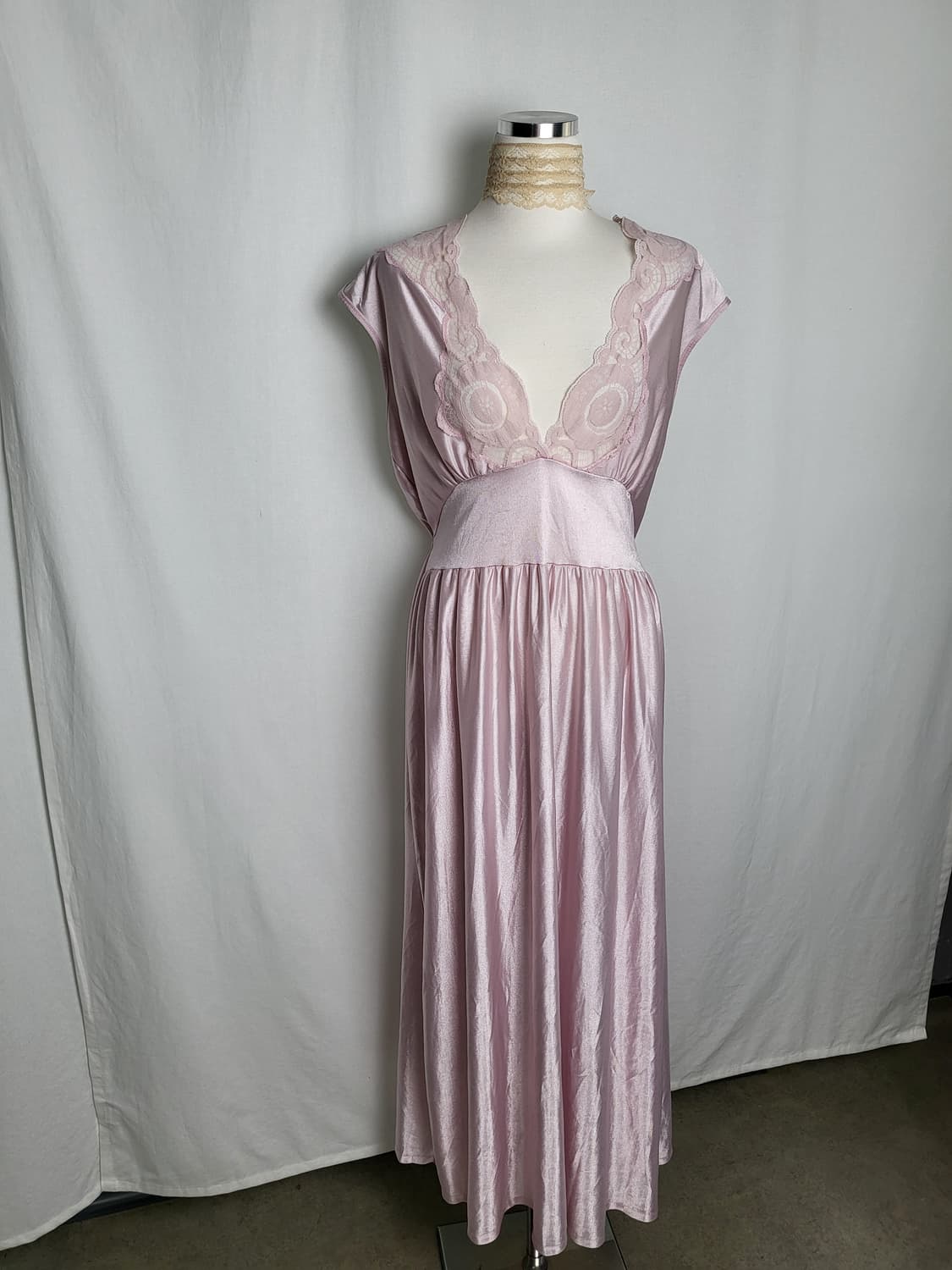 빈티지 로즈 베이지 슬립 드레스 상품이미지1