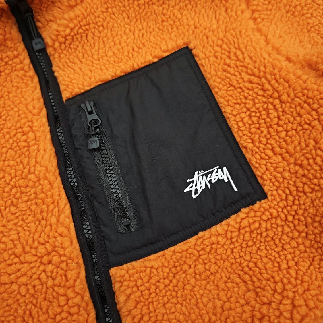 스투시 8볼 쉐르파 리버서블 자켓 오렌지 상품이미지3