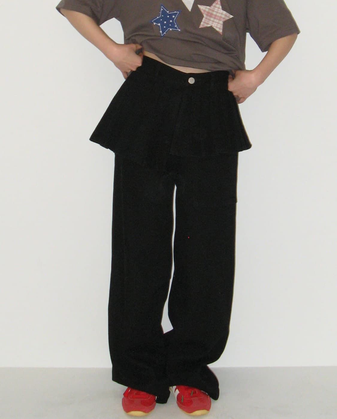 (새상품)론론 레이어드팬츠 상품이미지1