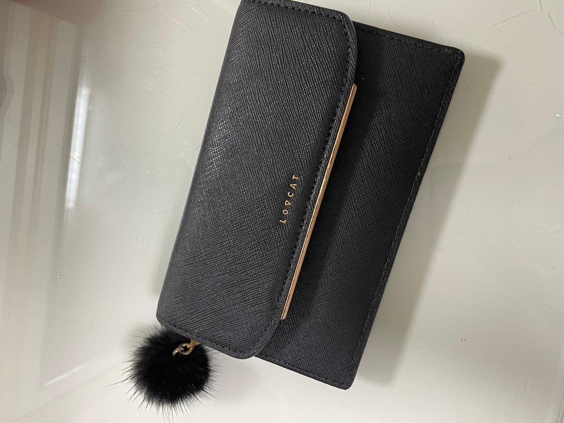 러브캣 검은색 지갑 상품이미지1