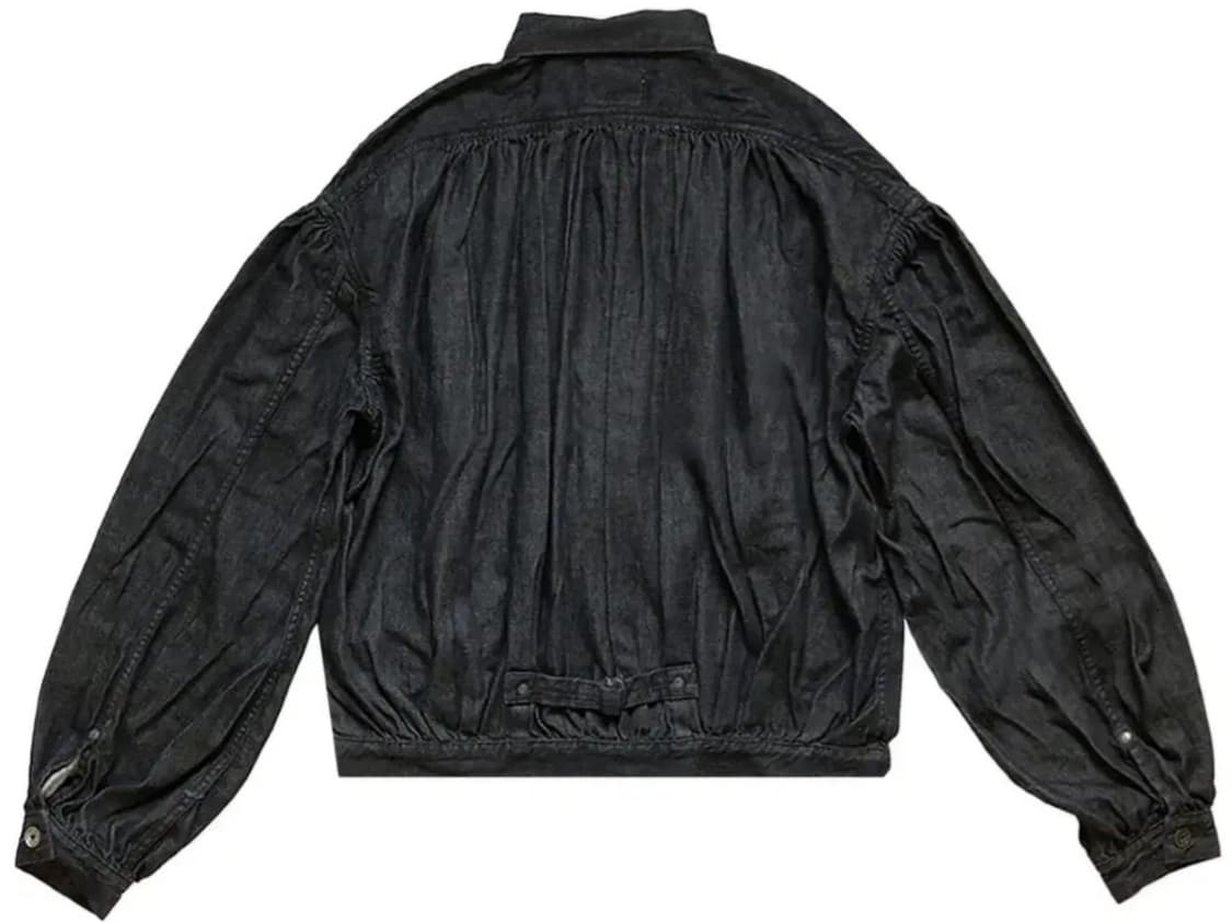 [Free] 캐피탈 8oz 집시 블라우스 데님 자켓 블랙 (국문택) 상품이미지2